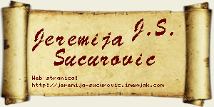 Jeremija Šućurović vizit kartica